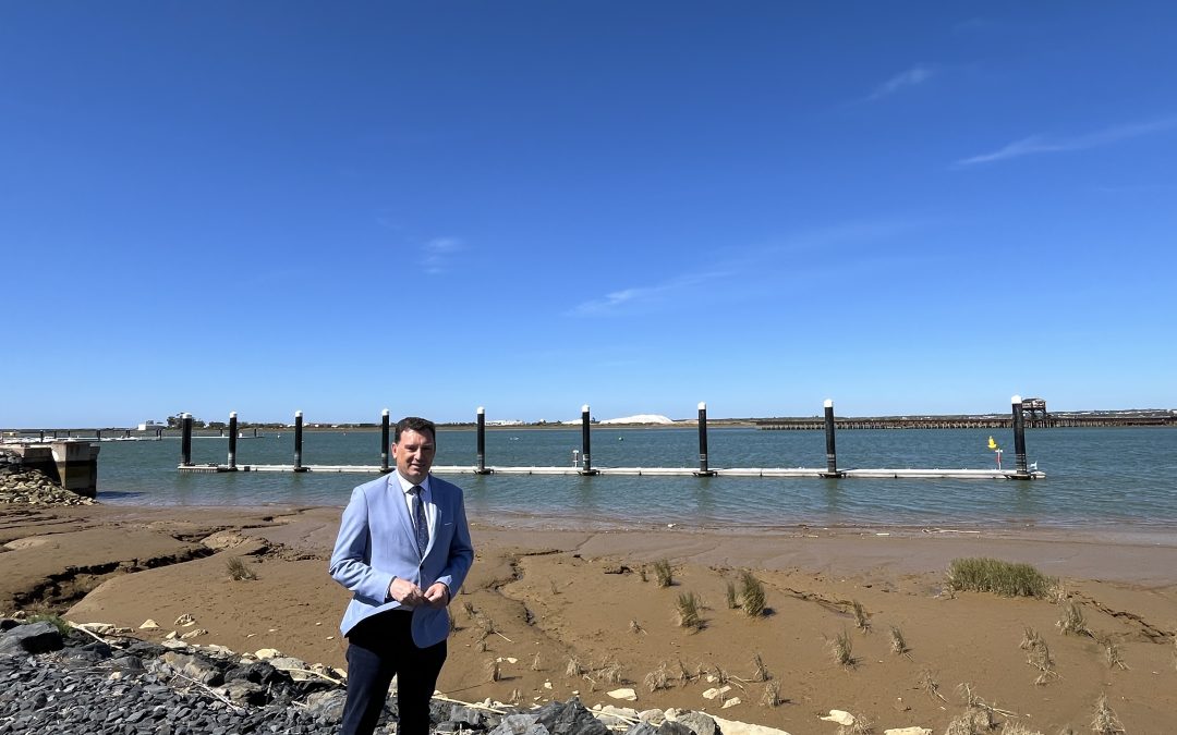 La Lonja pesquera del Puerto de Huelva amplía su línea de atraque con un pantalán, cuyas obras están a punto de finalizar